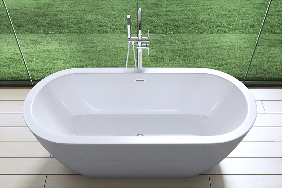 Bathtubs Modern 2 Modern Double Ended Design White Freestanding Bath Tub