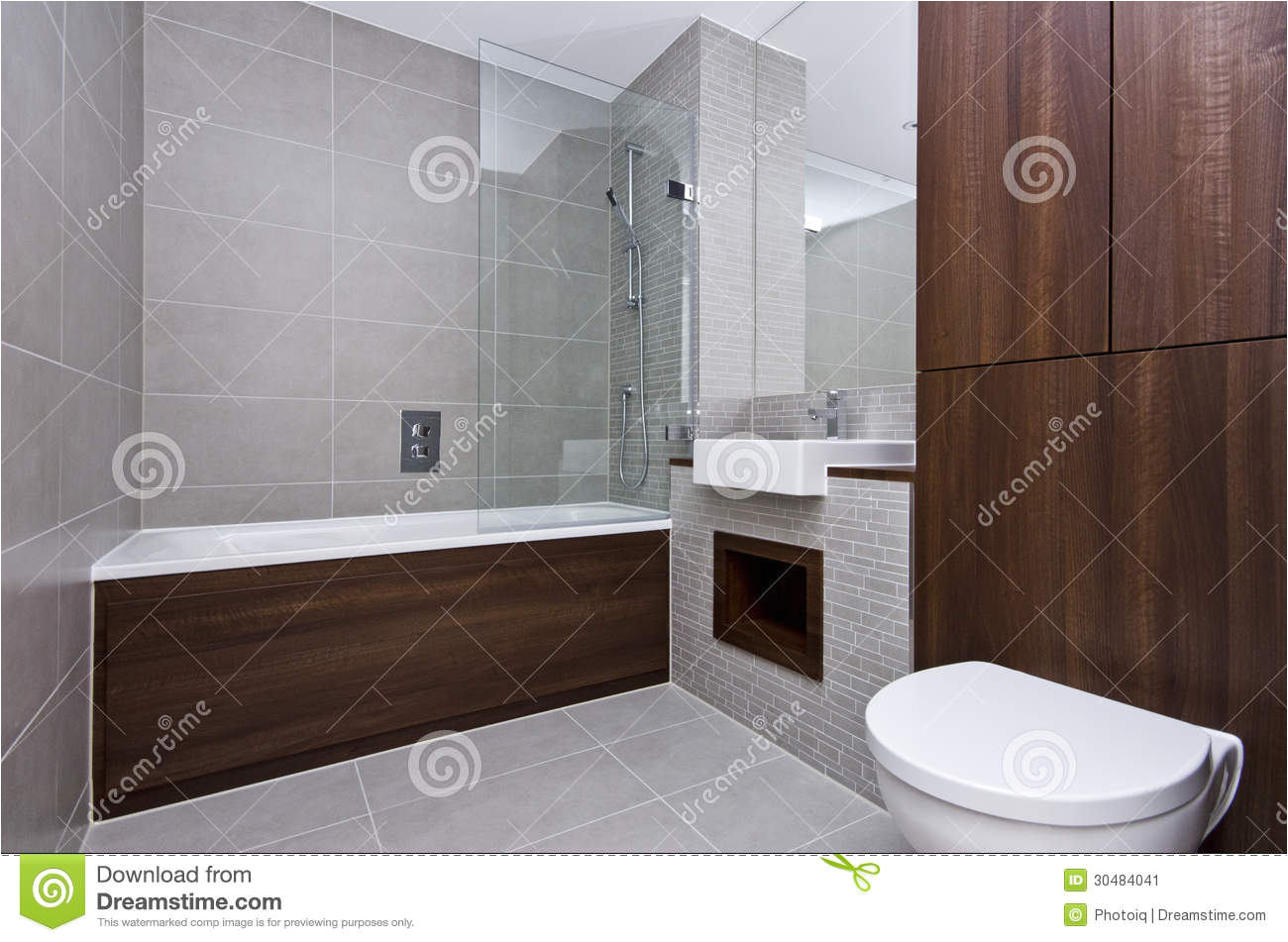 stock image modern three piece bathroom suite contemporary bath tub ceramic square sink toilet image