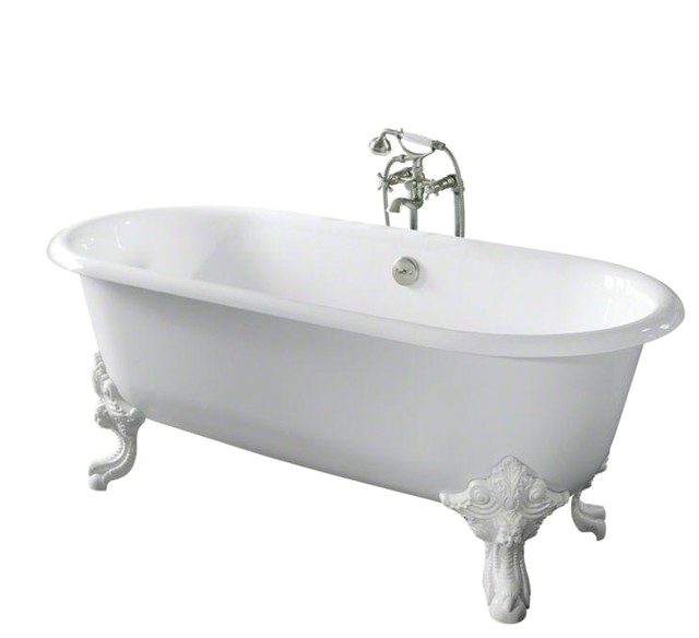 kallista croquet white circe cast iron claw foot bathtub with primed exterior modern bathtubs chicago