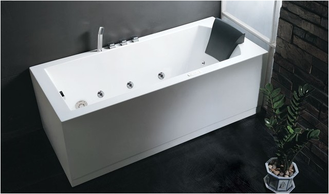 Eago AM154 Six Foot Rectangular Corner Whirlpool Tub modern bathtubs new york