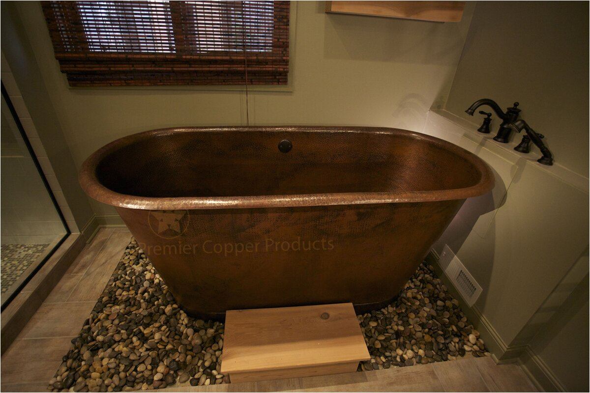 Bathtubs Modern H Premier Copper Products 72" X 28" Hammered Copper Modern