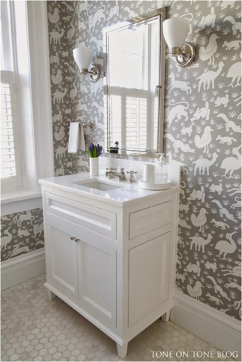 Bathtubs Nairobi Thibaut Nairobi Wallpaper Transitional Bathroom