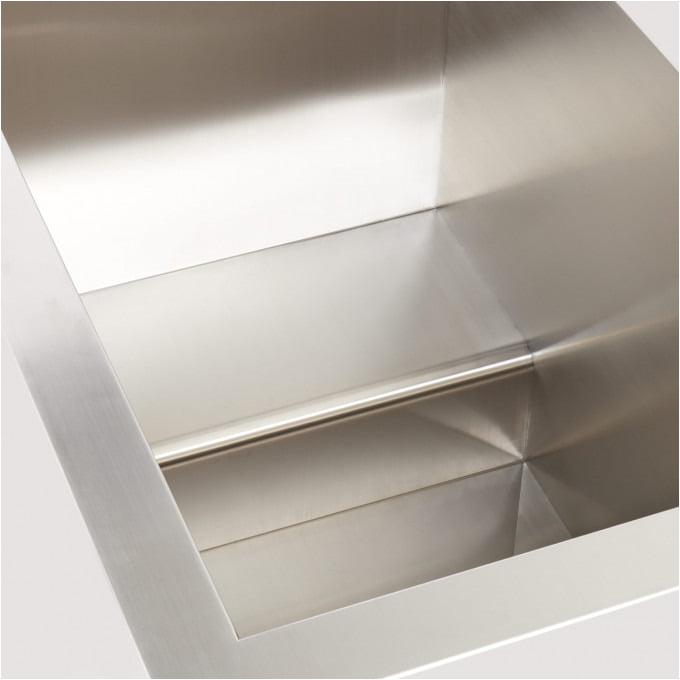 48 amery rectangular brushed stainless steel japanese style soaking tub