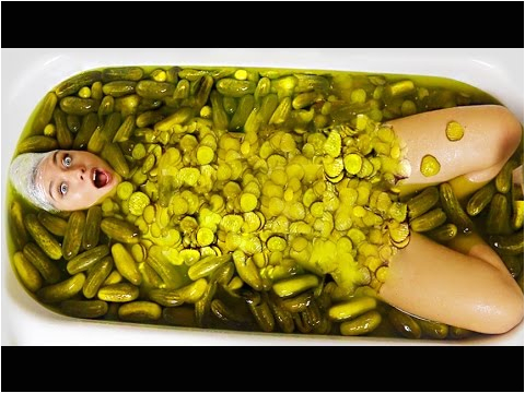 Bathtubs soaking or Pickle Bath Challenge Eww