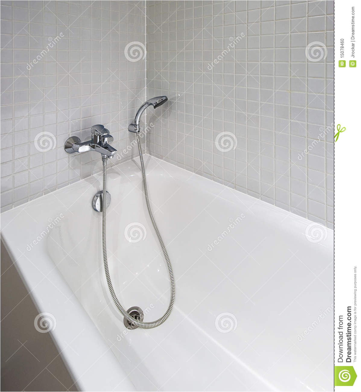 stock photo bath tub shower attachment image