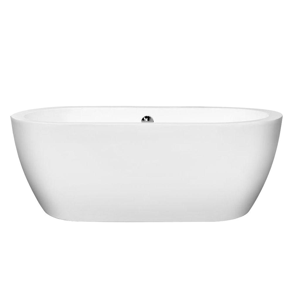 Bathtubs with Center Drain Wyndham Collection soho 59 75 In Acrylic Flatbottom