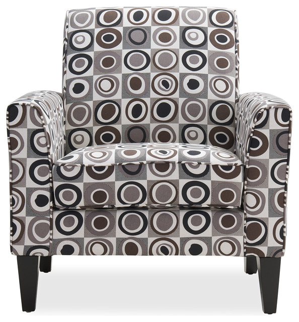 Black and Grey Accent Chair Bloomfield Arm Chair Gray Black and Brown Geometric