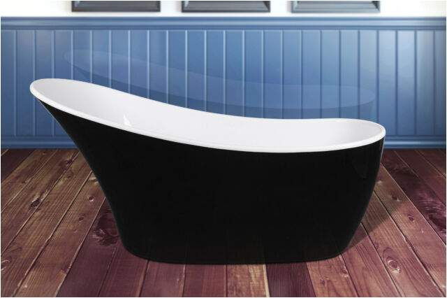 Black Bathtubs for Sale 63" Black Finish Fiberglass Acrylic Freestanding Oval