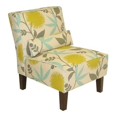 yellow blue accent chair