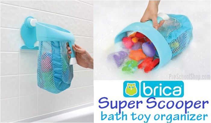 brica super scoop bath toy organizer