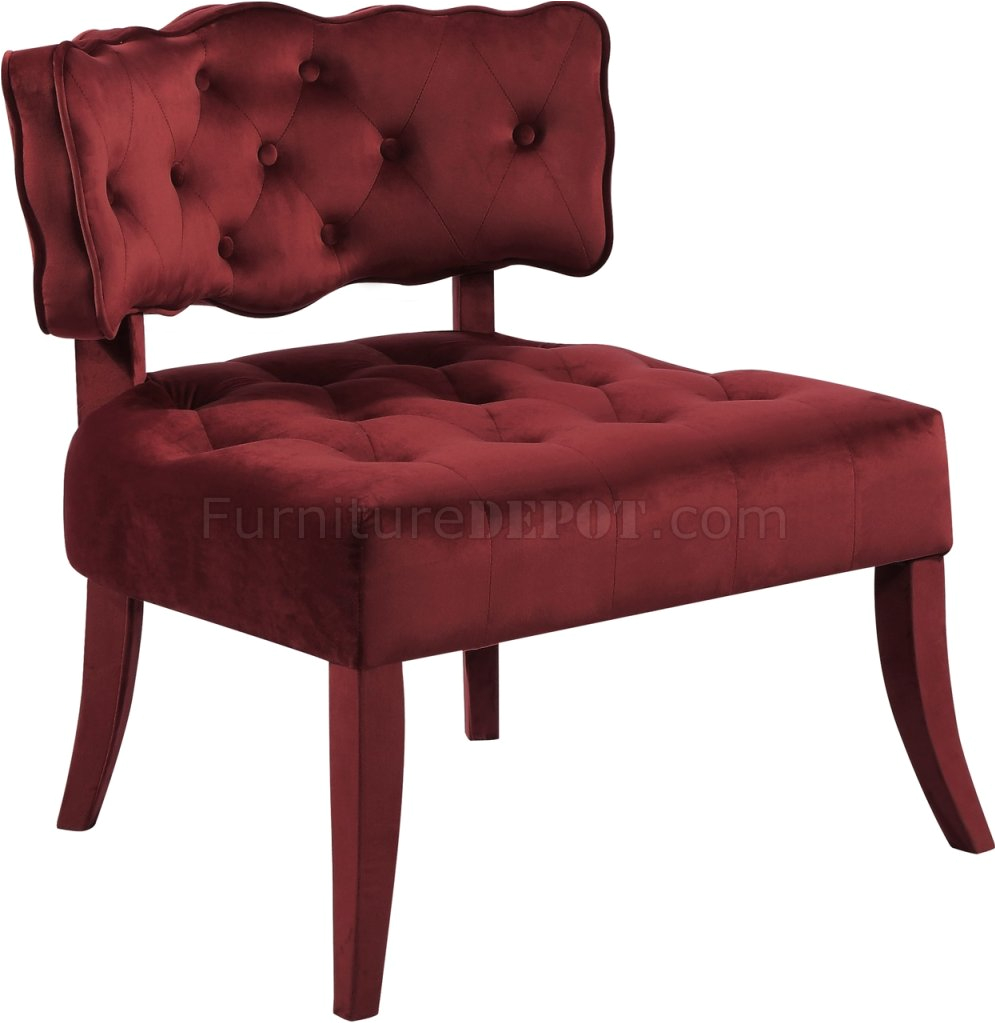 charlotte accent chair 545 in burgundy velvet by meridian p