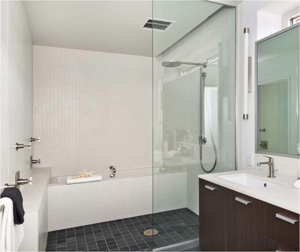 clever design ideas the bath tub in the shower