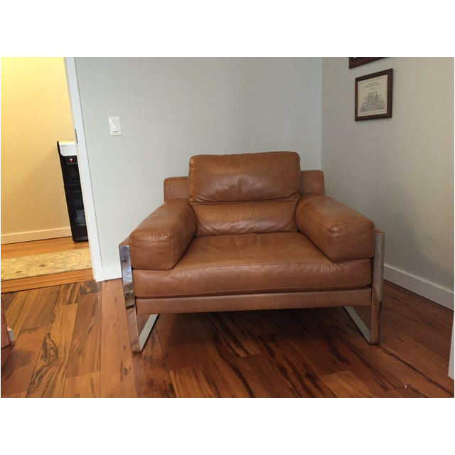 caramel leather chair