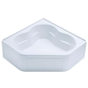 Center Drain Alcove Bathtub Kohler Tercet 5 Ft Center Drain Corner Alcove Bathtub In