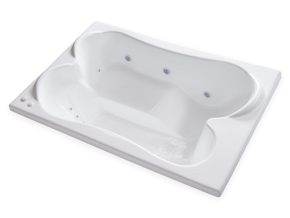 Center Drain Whirlpool Bathtubs Carver Tubs Tpl7248 72" by 48" Drop In Center Drain 12