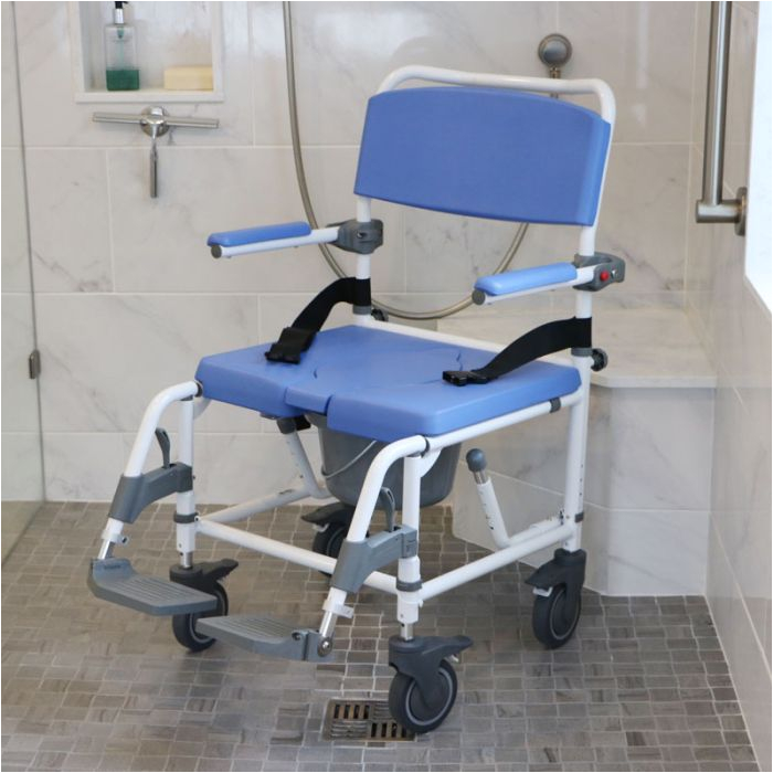 Chairs for Handicapped Bathroom Rolling Mode Chair for Showers 20" Wide Seat