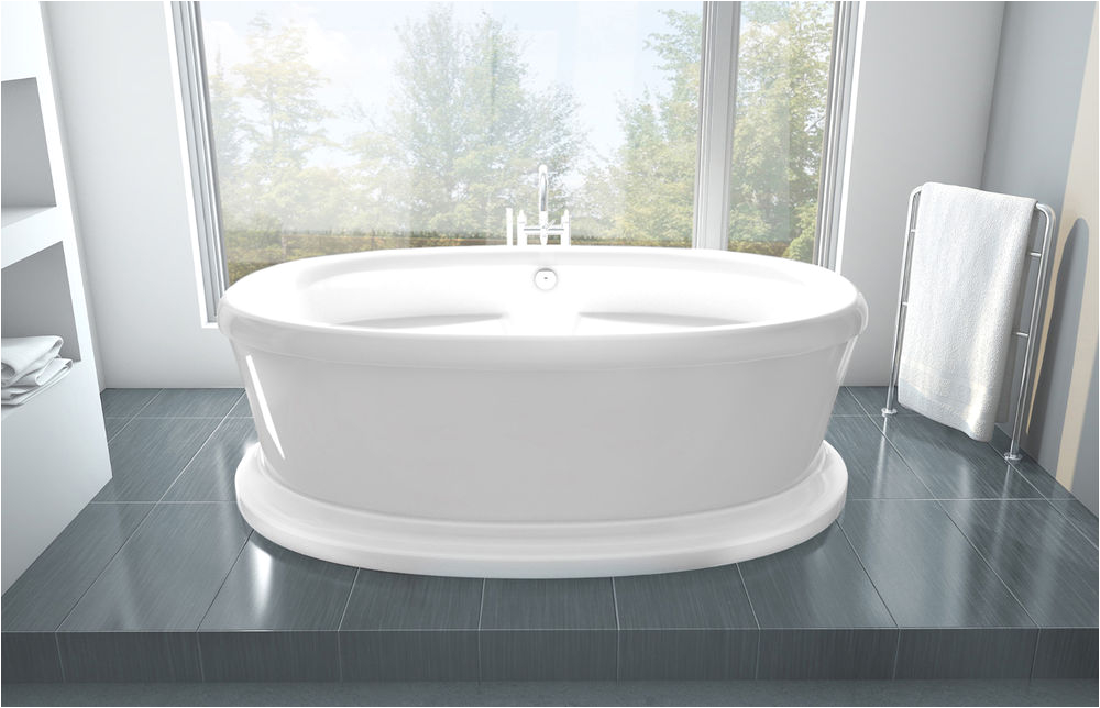 Cheap Bathtubs with Jets Oceania Legende Pedestal 71" X 41 5" X 24" Freestanding