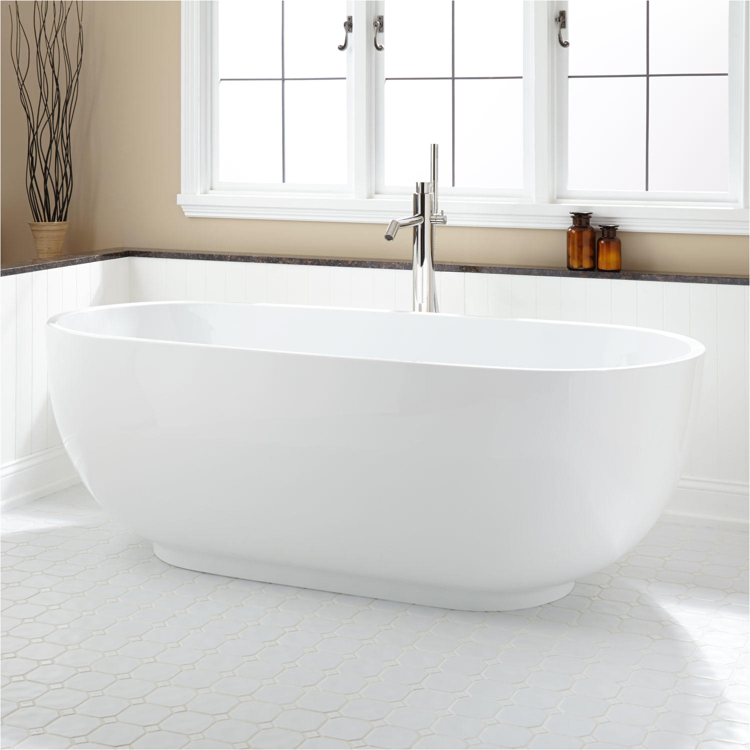 71 hazel freestanding acrylic soaking tub