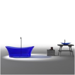 110 virta blue 6520 free standing glass bathtub