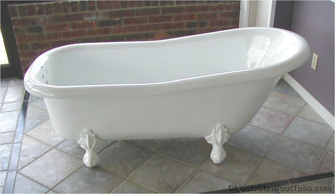 Claw Foot Bath Acrylic 60" Acrylic Slipper Clawfoot Tub