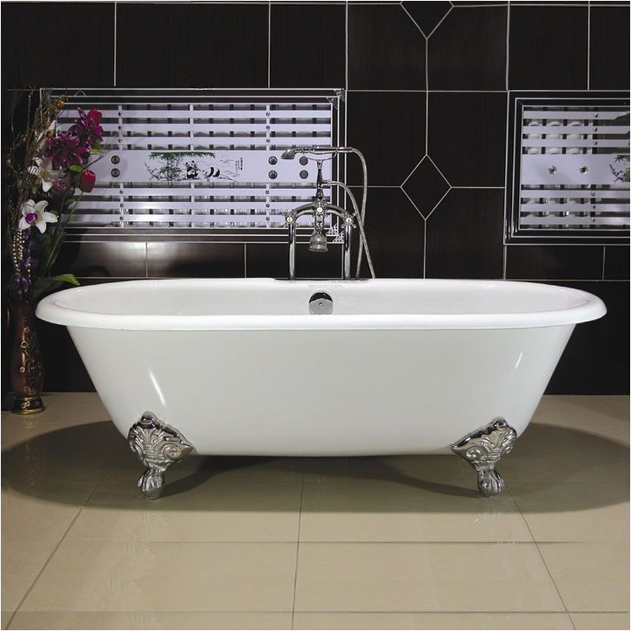 cast iron claw foot bath 1524mm double ended white