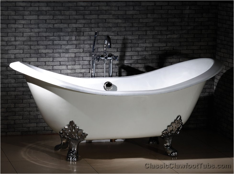 71 cast iron double ended slipper clawfoot tub