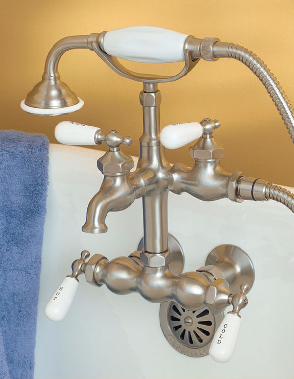 Claw Foot Bathtub Fixtures Clawfoot Tub Faucet with Diverter and Hand Shower