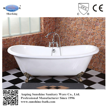 Popular claw foot enamel bathtub two