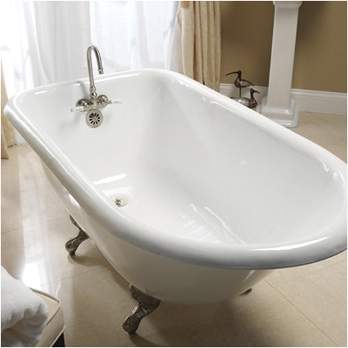 barclay 60 inch cast iron roll top clawfoot tub traditional bathtubs