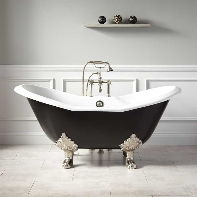 black clawfoot bathtub