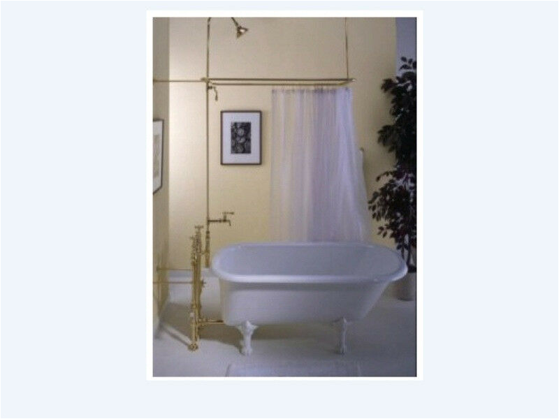 Clawfoot Bathtub Curtain Rod Clawfoot Tub Shower with Curtain Rod and Curtain