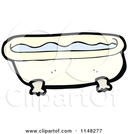 Clawfoot Bathtub Drawing Cartoon Of A Full Clawfoot Bath Tub Royalty Free Vector