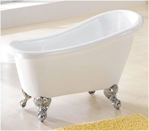 Clawfoot Bathtub Prop 44" Carter Acrylic Mini Clawfoot Slipper Tub with Imperial