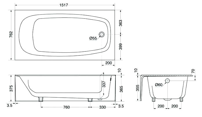 Clawfoot Bathtub Sizes Clawfoot Tub Dimensions Freestanding Bathtubs Bathtub