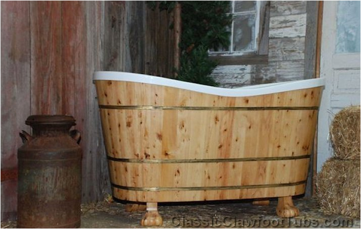wood acrylic dual end bathtub