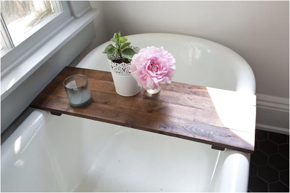 rustic wood bathtub tray walnut bath tub