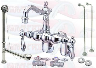 Clawfoot Tub Faucet Kit Chrome Clawfoot Tub Faucet Kit with Drain & Supplies