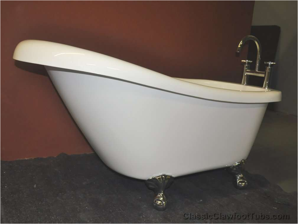 Clawfoot Tub for 2 59 5" Acrylic Slipper Clawfoot Tub