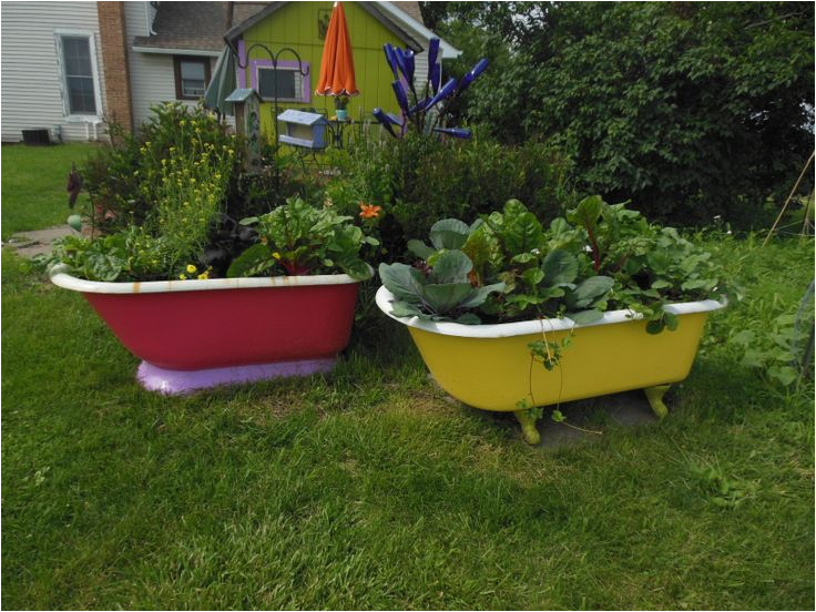 clawfoot tub garden