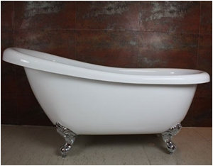 lawson white 1570mm single high back clawfoot bathtub