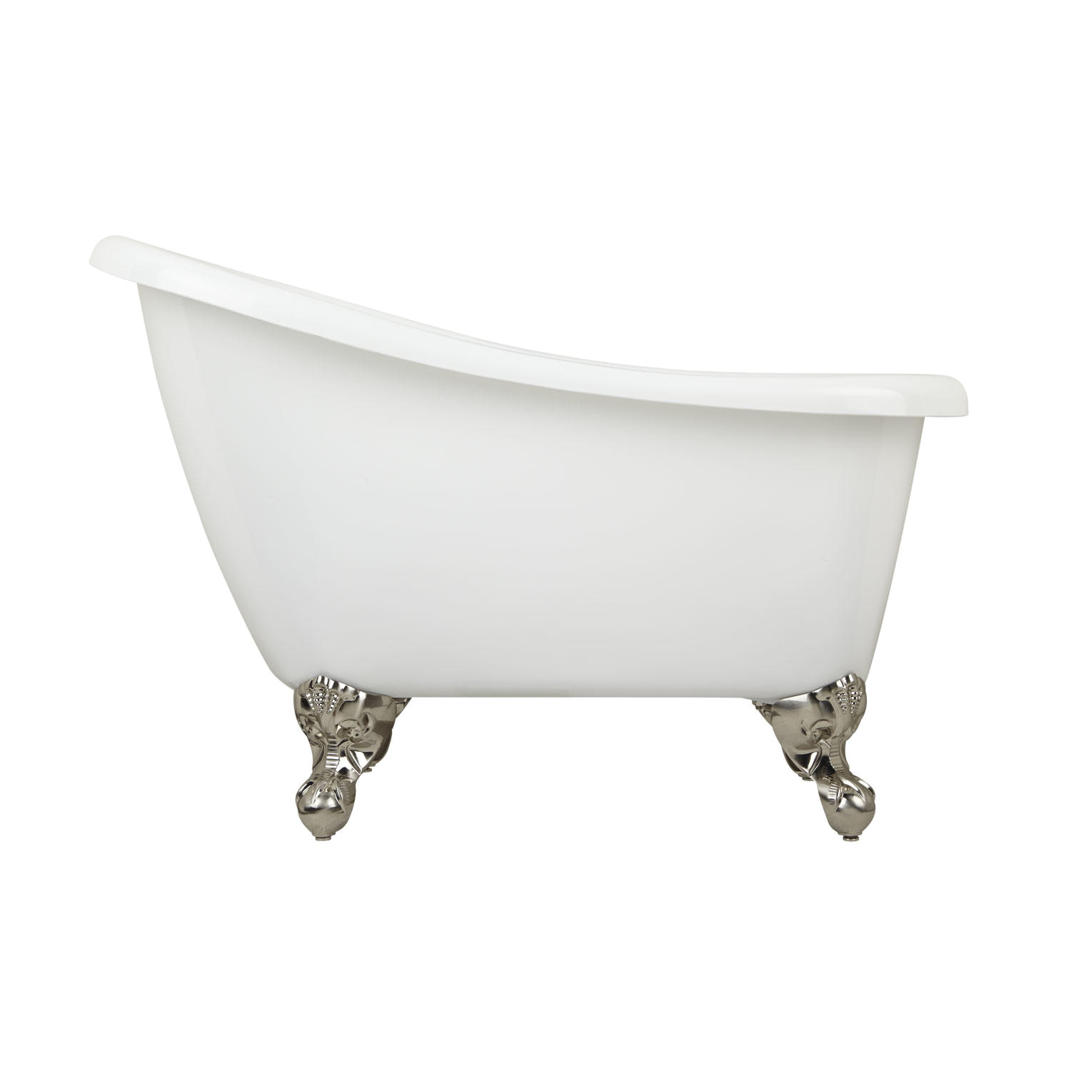 44 carter acrylic mini clawfoot slipper tub with imperial feet