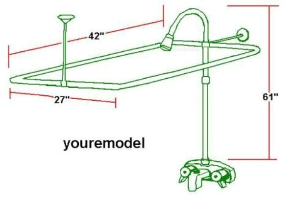 Clawfoot Tub Material Add A Shower Converter Kit for Clawfoot Tub with Diverter