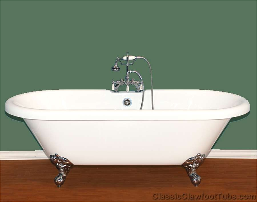 67 acrylic double ended clawfoot tub