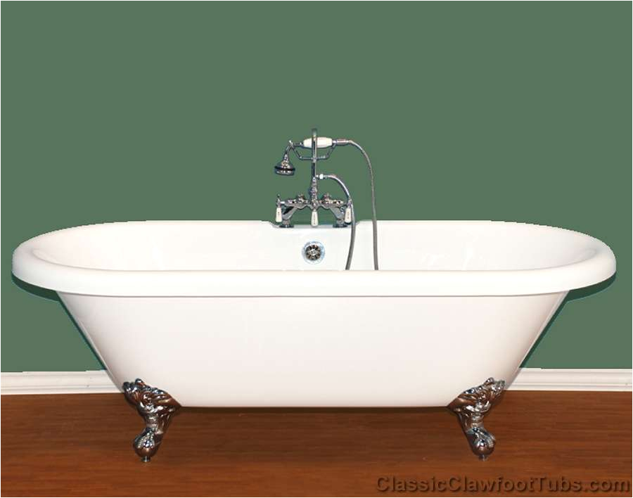 Clawfoot Tub Uk 70" Acrylic Double Ended Clawfoot Tub