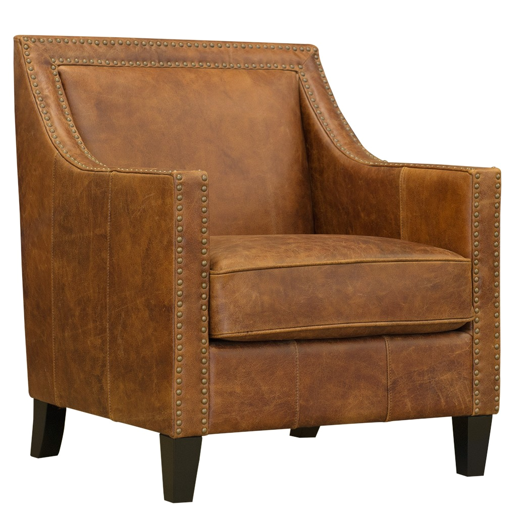 elyse accent chair in cognac
