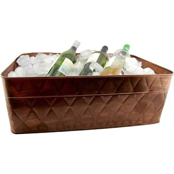 copper beverage party tub