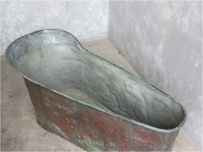 item rare reclaimed antique copper bateau bath planter