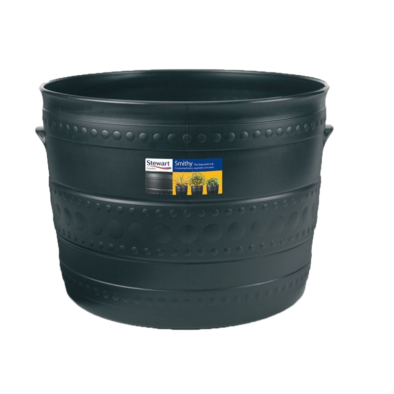 plastic patio tub in black 50cm p