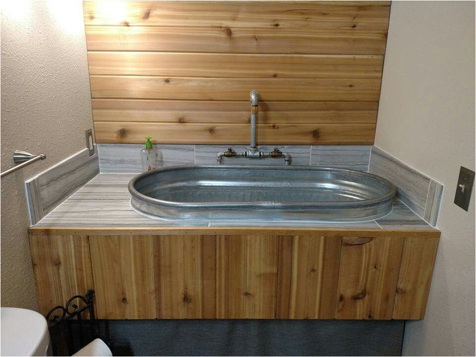 Deep Metal Bathtubs Utility Room Galvanized Water Trough Sink W Custom