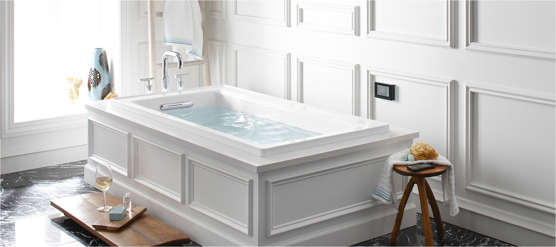 treat yourself and soak in standalone tub